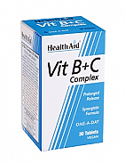 Complejo B+C 30Cáps HealthAid    