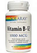 VITAMINA B12 1000MCG SUBLINGULAL 90CAP SOLARAY 