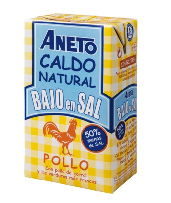 CALDO POLLO BAJO SAL 1LT. ANETO 