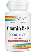 VITAMINA B12 2000MCG SUBLINGULAL 90CAP SOLARAY 